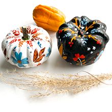 Pumpkin Halloween. Acr, lic Painting, and Pattern Design project by Cagla Zimmermann - 12.04.2020