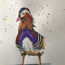 My project in Artistic Watercolor Techniques for Illustrating Birds course. Painting project by Fergal McGreevy - 12.11.2020