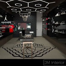 Diseño de Interiores de Tienda Chicago Bulls. Un proyecto de Diseño de interiores de Josue Gabriel Márquez Carrera - 07.01.2021