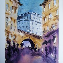Mi Proyecto del curso: Representación arquitectónica en acuarela. Watercolor Painting project by Marco Sauri - 12.05.2020