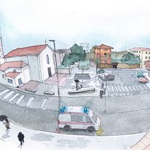 My project in Urban Sketching: Express Your World in a New Perspective course. Watercolor Painting project by borrons - 12.15.2020
