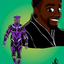 Homenagem a Chadwick Boseman Ein Projekt aus dem Bereich Digitale Zeichnung von Thaciana Tavares - 06.12.2020