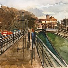 PARC BALMES VIC. Watercolor Painting project by mcapdevilaf - 12.29.2020