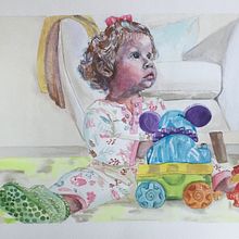 My Grandbaby. Un proyecto de Pintura a la acuarela de nswyers00 - 07.12.2020