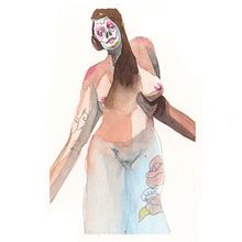 Caveira Mexicana Ein Projekt aus dem Bereich Aquarellmalerei von Caroline Passos - 08.12.2020