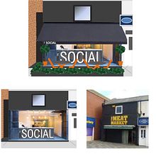 From Butchers to Small Sociable Bar. Un progetto di Illustrazione architettonica e Design di Nadine Castleman - 08.12.2020