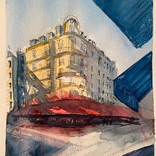 Mi Proyecto del curso: Dibujo arquitectónico con acuarela y tinta. Watercolor Painting project by Ventura Labbé - 12.08.2020