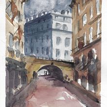 Mi Proyecto del curso: Representación arquitectónica en acuarela Ein Projekt aus dem Bereich Aquarellmalerei von Leticia Saá - 08.12.2020