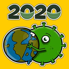Ilustraciones/ Stickers Virus 2020. Un projet de Illustration traditionnelle, Illustration jeunesse et Illustration vectorielle de edu_try - 08.10.2020