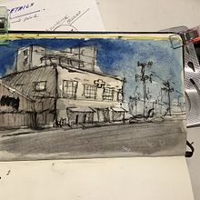 Street Sketch, Pen and Color #1. 2D Animation project by jondavilaca - 12.12.2020