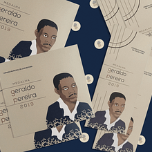 Medalha Geraldo Pereira [Identidade de Evento] Ein Projekt aus dem Bereich Verlagsdesign, Grafikdesign und Traditionelle Illustration von Luiza Ferreira - 16.12.2020