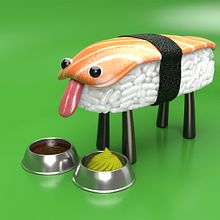 Nigiri de Salmón. Un progetto di 3D e Character design 3D di Rafael Rojo - 10.12.2020