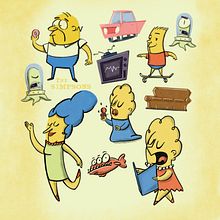 Simpsons Cartoons. Drawing, Digital Drawing, Graphic Design, Traditional illustration, Digital Illustration, and Children's Illustration project by Gastón Bruno Villalba - 12.10.2020