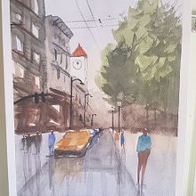 Mi Proyecto del curso: Paisajes urbanos en acuarela Ein Projekt aus dem Bereich Urban Art von Daniela Bustamante Garrido - 12.12.2020