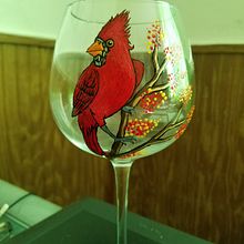 Red Jay on a Tree Branch. Creativit, and Painting project by Juancarlo Diaz Cintron - 12.12.2020