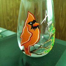 Orange Jay on a branch. Creativit, and Painting project by Juancarlo Diaz Cintron - 12.12.2020