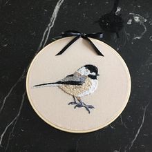 Ma petite mésange - Textile Illustration Techniques course. Un proyecto de Bordado de Lanthier Micheline - 12.12.2020