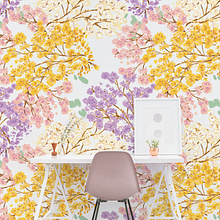 Guayacán - Nébula. Un proyecto de Diseño, Diseño de interiores, Ilustración tradicional, Ilustración botánica y Pattern Design de Ana Blooms - 12.12.2020