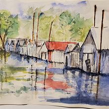 My project in Architectural Sketching with Watercolor and Ink course. Projekt z dziedziny  R i sunek architektoniczn użytkownika kdisok - 13.12.2020