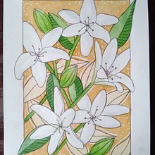Mi Proyecto del curso: Técnicas de acuarela en negativo para ilustración botánica Ein Projekt aus dem Bereich Zeichnung von mariaestradaorellana - 13.12.2020