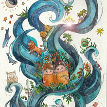 My project in Watercolor Techniques for Dreamlike Illustrations course. Projekt z dziedziny Malowanie akwarelą użytkownika Marijjo Dumagat - 14.12.2020