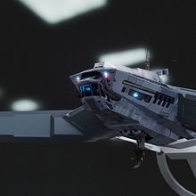 A starship modelling study using Blender / boxcutter. Un proyecto de 3D de Taavi Torim - 14.12.2020