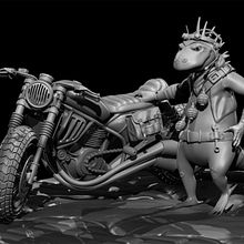 Iguana MadMax. Un proyecto de 3D y Diseño de personajes 3D de Daniel Pinto - 14.12.2020