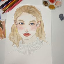 Nuevo retrato en acuarela . Watercolor Painting project by Eva Rueda - 12.14.2020