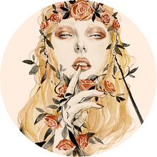 Flower Portrait. Un proyecto de Dibujo artístico, Pintura gouache, Ilustración tradicional, Pintura y Dibujo de Retrato de Connie Lim - 09.08.2019