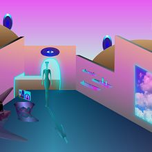 Ilustración casa futurista-postapocalíptica. Set Design, Traditional illustration, Digital Illustration, Vector Illustration, and Digital Drawing project by Anastasia Matsegora - 12.15.2020