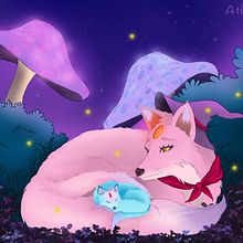 Mi Proyecto del curso: Procreate: Zorros mágicos descansando. Un projet de Illustration numérique de Atiinera - 16.12.2020