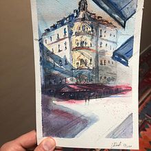 My project in Architectural Sketching with Watercolor and Ink course. Traditional illustration project by edotranquilli92 - 12.17.2020
