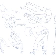 Exercício de gestual em estilo cartunizado. Figure Drawing, and Digital Illustration project by cecilia - 12.16.2020