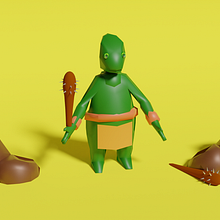 Mi Proyecto del curso: Modelado de personajes low poly para videojuegos . Animation project by José Sánchez - 12.16.2020
