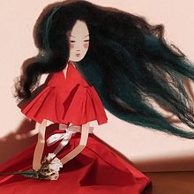 Girl with wind in her hair. Arts, Crafts, Painting, and Paper Craft project by Olesya Plusheroid - 03.26.2020