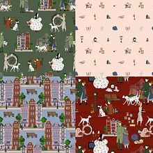 My project in Illustrated Pattern Design course. Digital Drawing, Digital Illustration, and Pattern Design project by Caterina Fungher - 12.17.2020