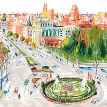gouache con MARU GODAS. Plaza de Cibeles en Madrid.. Projekt z dziedziny Malowanie gwaszami użytkownika chenza - 21.12.2020