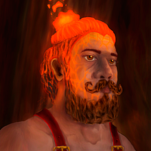 Hephaestus Self-Portrait. Digital Painting project by Jaime Assis Rodrigues - 12.17.2020
