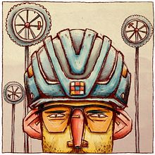 El ciclista. Drawing, Traditional illustration, and Watercolor Painting project by Jorge Cha - 12.18.2020