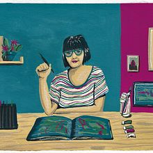 Meu projeto do curso: Sketchbook pictórico com guache. Interior Architecture, Decoration, and Gouache Painting project by JULIANA PEGLOW HEIN - 12.18.2020