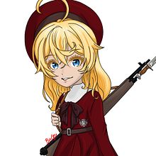 Tanya Degurechaff. Projekt z dziedziny  R, sunek, R, sunek c, frow, Manga, Projektowanie postaci, Trad, c, jna ilustracja, Ilustracja c i frowa użytkownika Alberto Barrea Guzmán - 17.11.2020