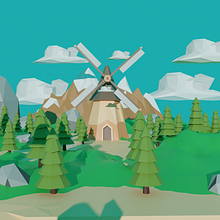 Meu projeto do curso: Modelagem de cenários low poly para vídeo games . 3D, Dan desain 3D proyek oleh Marcos Thimmig - 12.18.2020