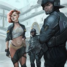 POLICE CONTROL. Een project van  Concept art, Ontwerp van personages y Digitale illustratie van ranishu - 18.12.2020