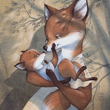 Foxes. Character Design, Children's Illustration, Traditional illustration, and Watercolor Painting project by Julie Mellan - 12.20.2020