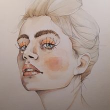 My project in Watercolor Portrait from a Photo course. Projekt z dziedziny Malowanie akwarelą użytkownika Sabrina Rota - 22.12.2020