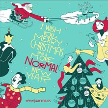 Os deseo una Feliz Navidad y un Año Nuevo normal. Un projet de Animation 2D, Illustration traditionnelle , et Motion design de Juanma García Escobar - 20.12.2020