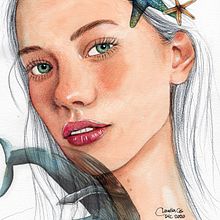 Mi Proyecto del curso: Retrato ilustrado en acuarela. Projekt z dziedziny Portret użytkownika claudia cabanillas - 20.12.2020