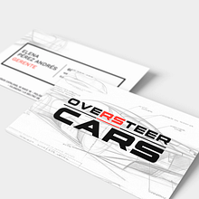 Business Card: Oversteer Cars. Design gráfico projeto de Javier Garcia Garcia - 10.12.2020