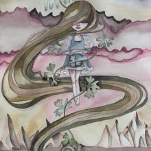 My project in Watercolor Techniques for Dreamlike Illustrations course. Fine Arts project by Geraldine Vincent - 12.21.2020