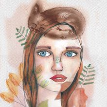 Mi Proyecto del curso: Retrato ilustrado en acuarela. Traditional illustration project by Daniela Sánchez - 12.21.2020